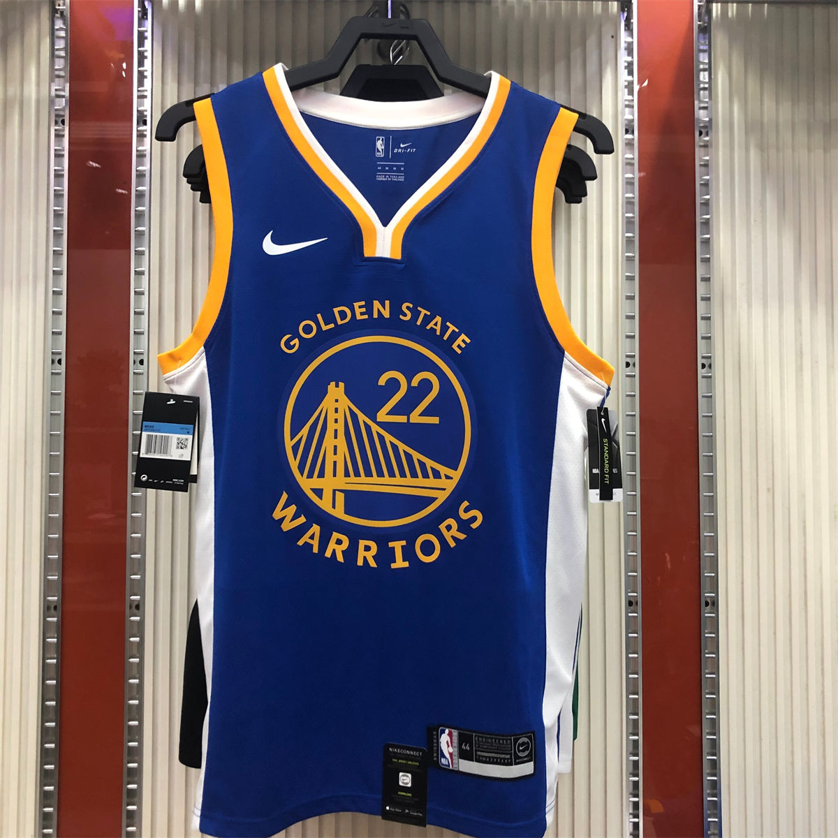 NBA Golden State Warriors V neck Blue Jersey WIGGINS#22 S-XXL