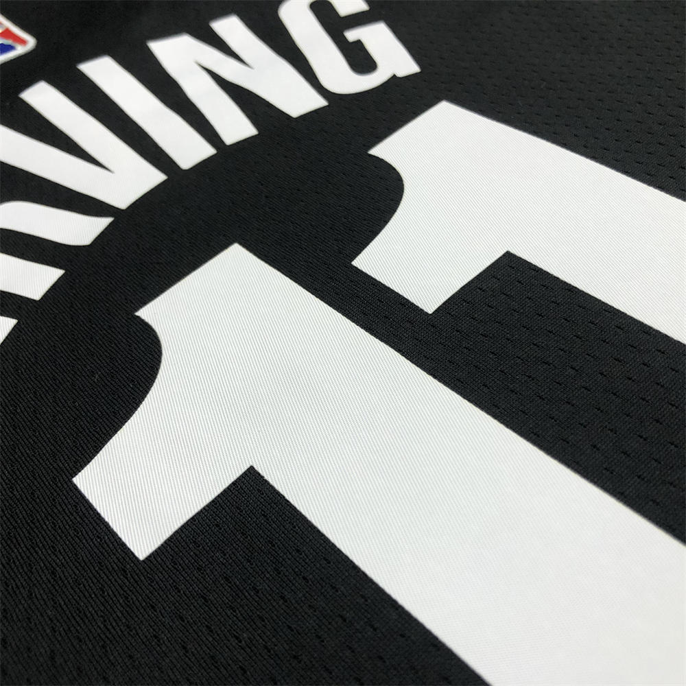 NBA Brooklyn Nets V-Neck Black 75th anniversary Jersey IRVING#11 S-XXL