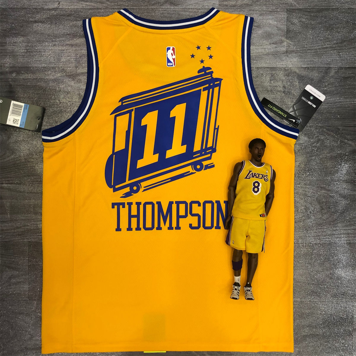 NBA Golden State Warriors Round neck Yellow Jersey THOMPSON#11 S-XXL