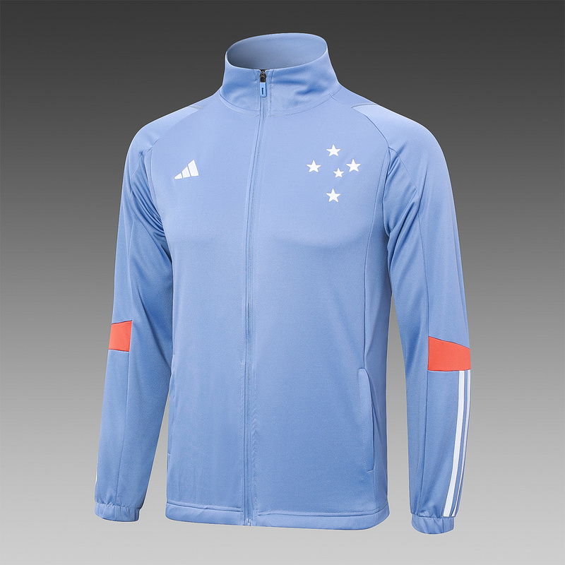 2024/25 Cruzeiro Grey Jacket Training Suit Set Football Team Shirt Sports Fashion