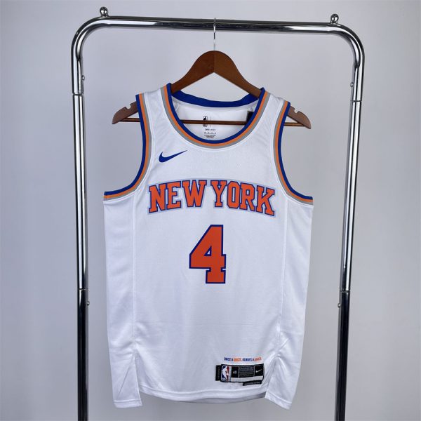 NBA New York Knicks RoundNeck White jersey ROSE#4 S-XXL