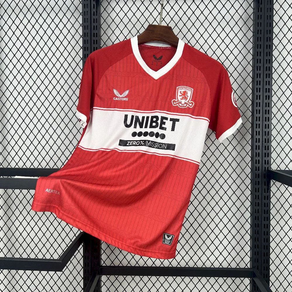 2025/26 Middlesbrough Home Red jersey Fan version