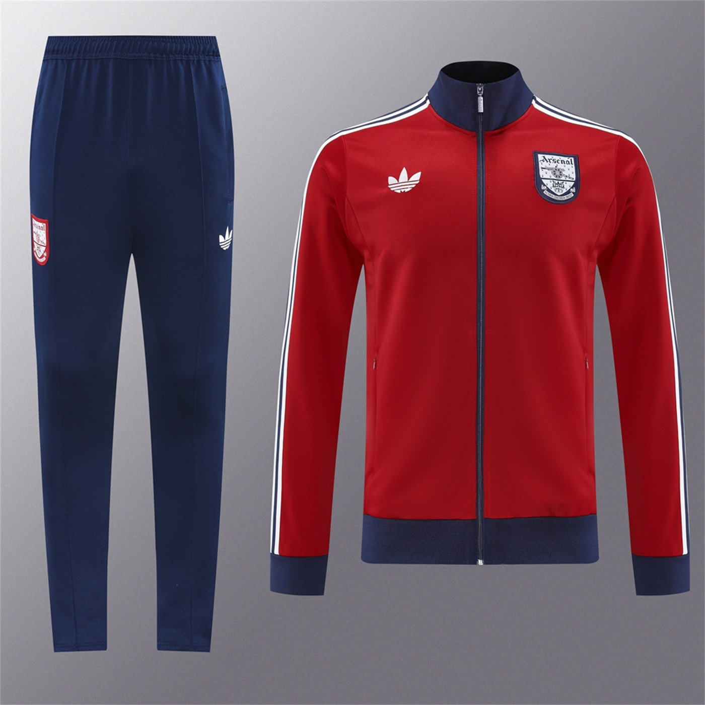 2024 Arsenal purplish red Jacket Training Suit Set Football Team Shirt Sports Fashion