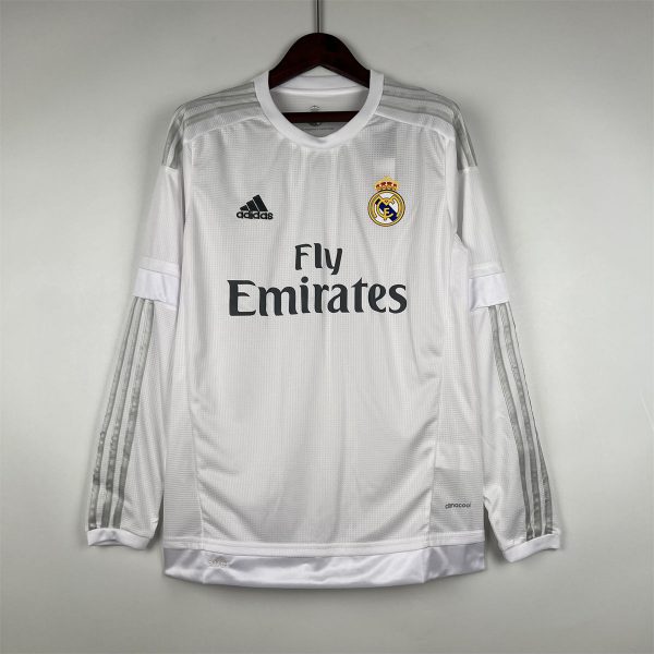 Retro Real Madrid 15/16 Long Sleeve Home  jersey Fan Version