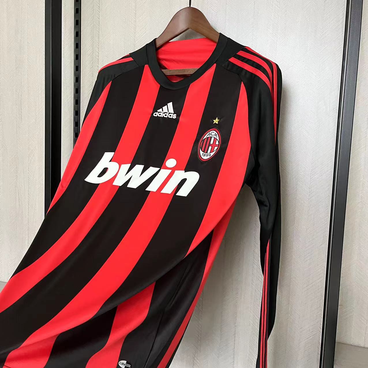 Retro AC Milan 08/09 Long Sleeve Home jersey Fan Version