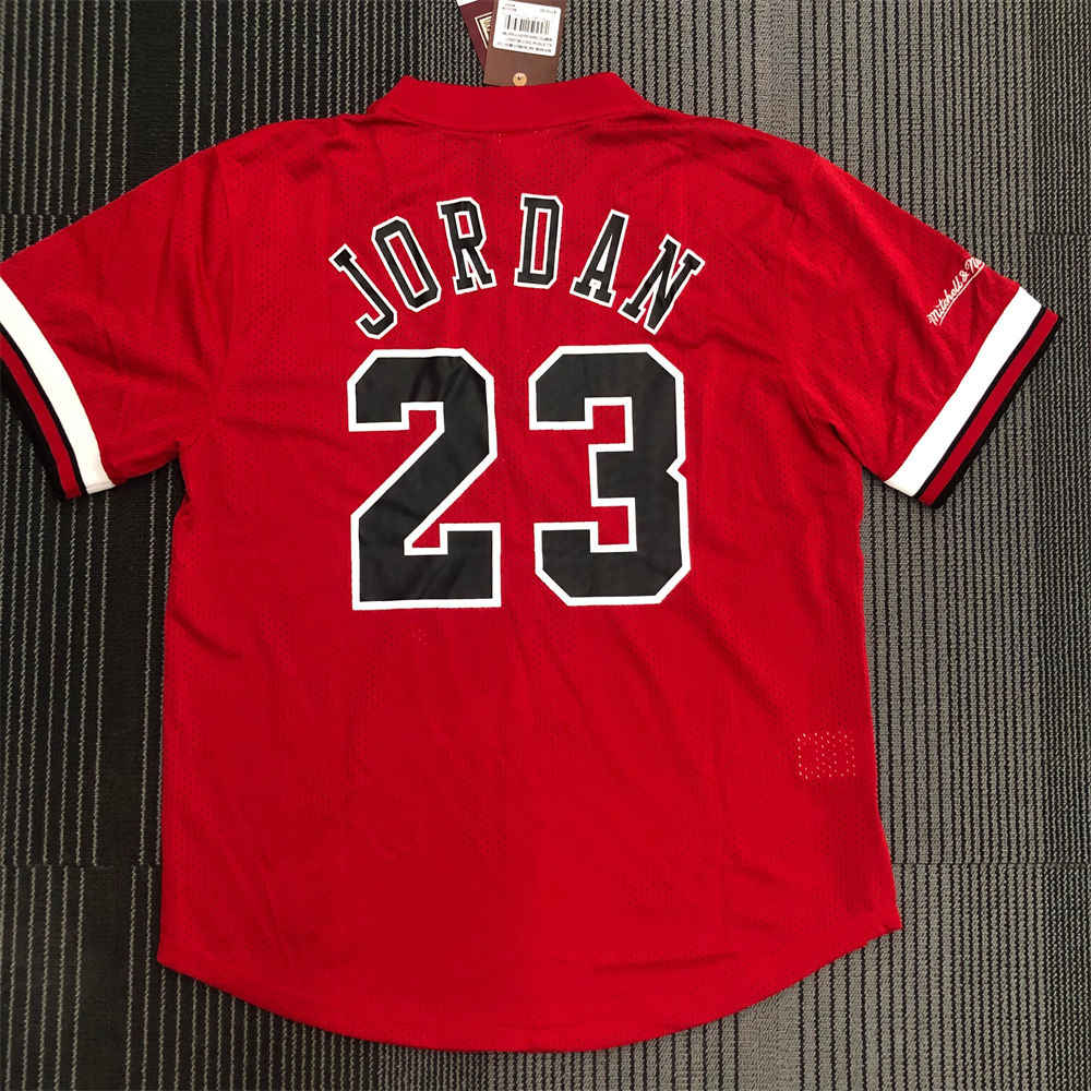NBA Chicago Bulls Mitchellness Red Jersey JORDAN#23 S-XXL