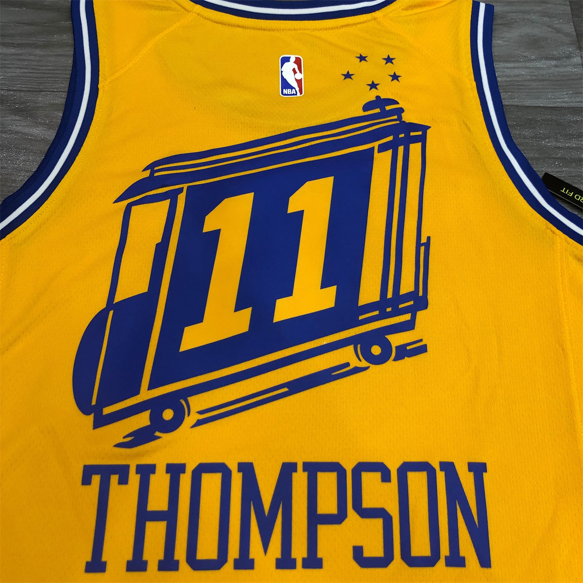 NBA Golden State Warriors Round neck Yellow Jersey THOMPSON#11 S-XXL