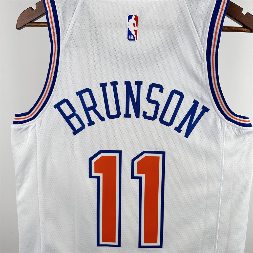 NBA New York Knicks 2019 Round Neck White jersey BRUNSON#11 S-XXL