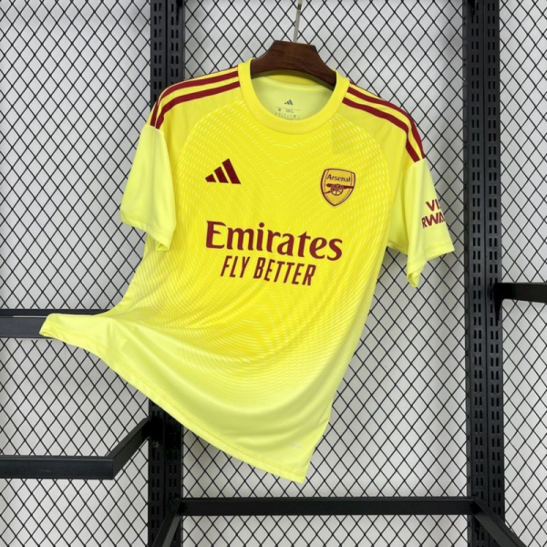 2025/26 Arsenal Yellow goalkeeper Jersey Fan Version