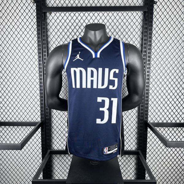 NBA Dallas Mavericks V-Neck Royal Blue Jersey THOMPSON#31 S-XXL