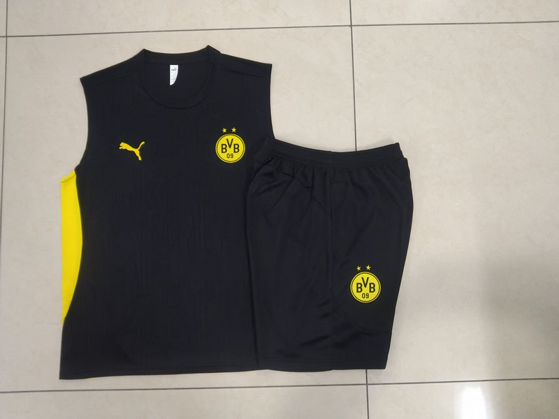 24/25 Dortmund Black Training Set Shirt and Shorts