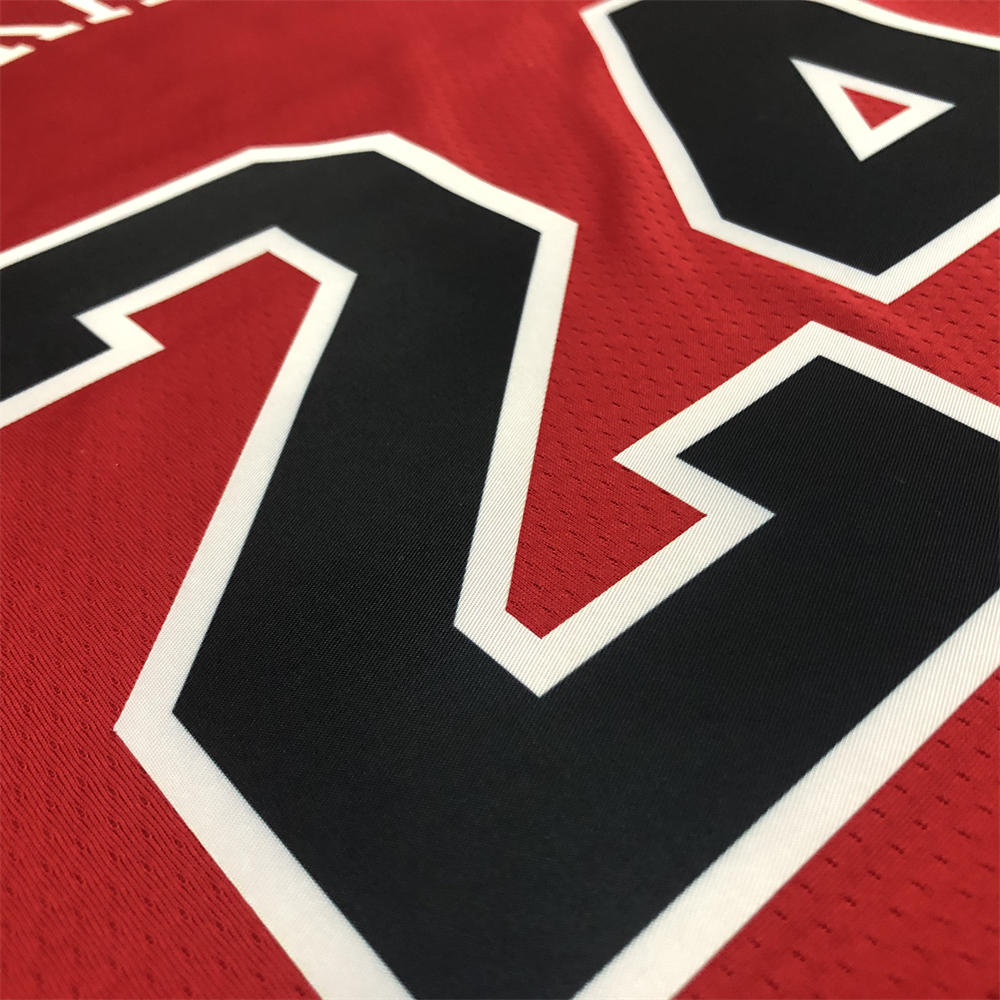 NBA Chicago Bulls Round Neck Red 75th anniversaryJersey MARKKANEN#24 S-XXL