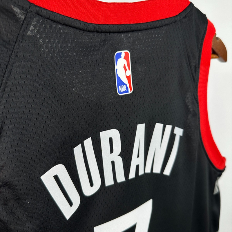NBA Houston Rockets 2024 V-Neck Balck Jersey DURANT#7 S-XXL