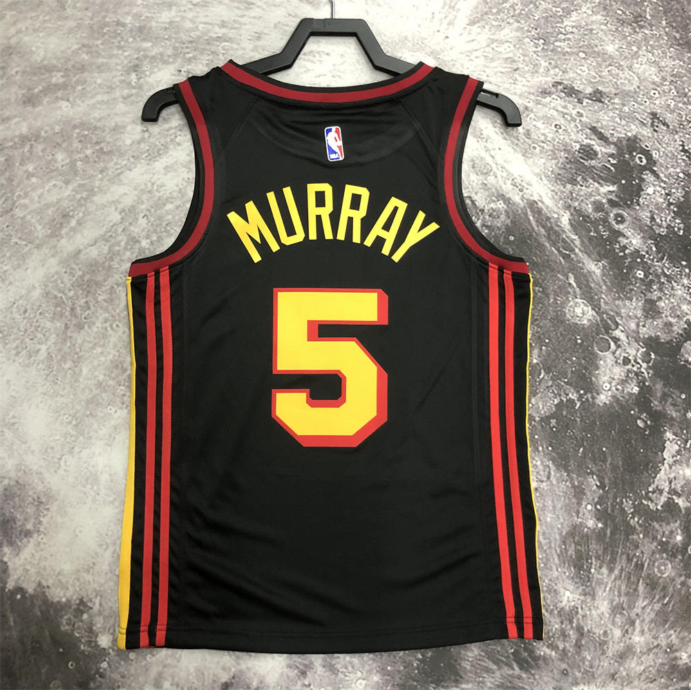 NBA Altanta Hawks Round Neck Black Jersey MURRAY#5 S-XXL