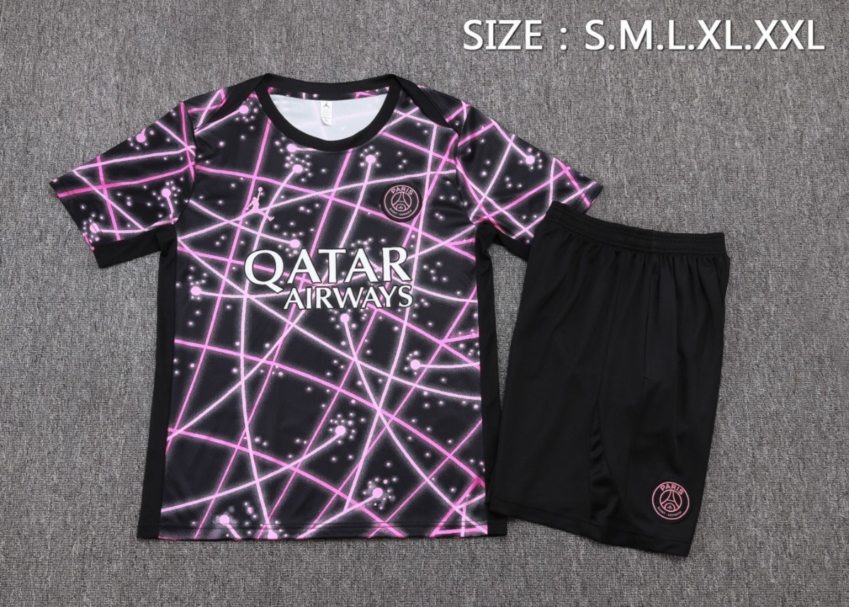 2026 PSG Black Training Set Shirt and Shorts