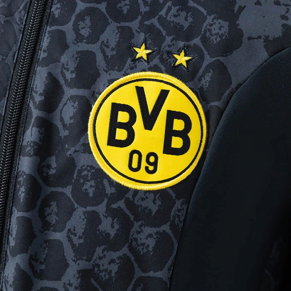 2026 Dortmund Black Reversible Jacket Windbreaker Sport Unifom