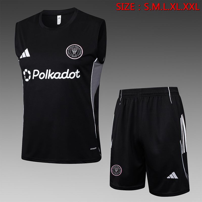 2025/26 Miami Black Training Set Shirt and Shorts