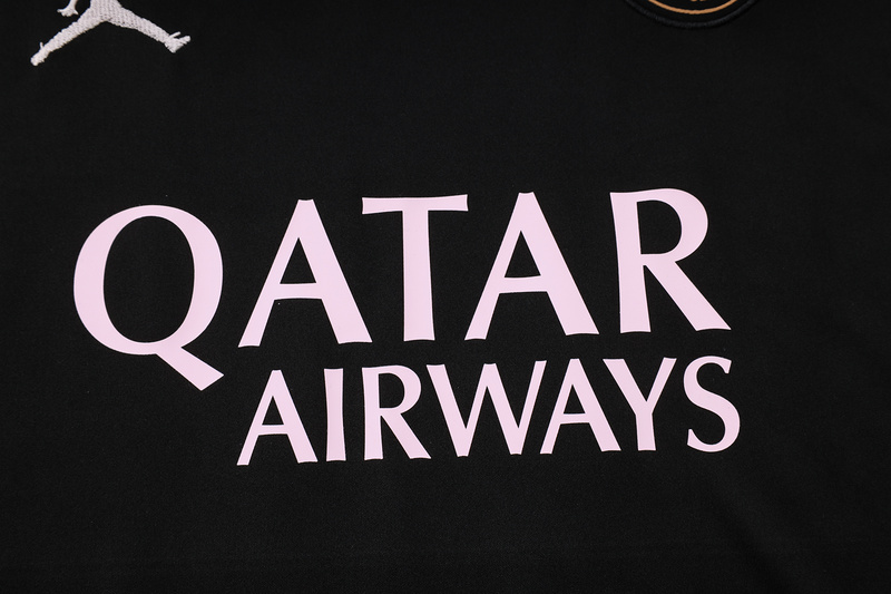 24/25 Paris Black Training Set Shirt and Shorts