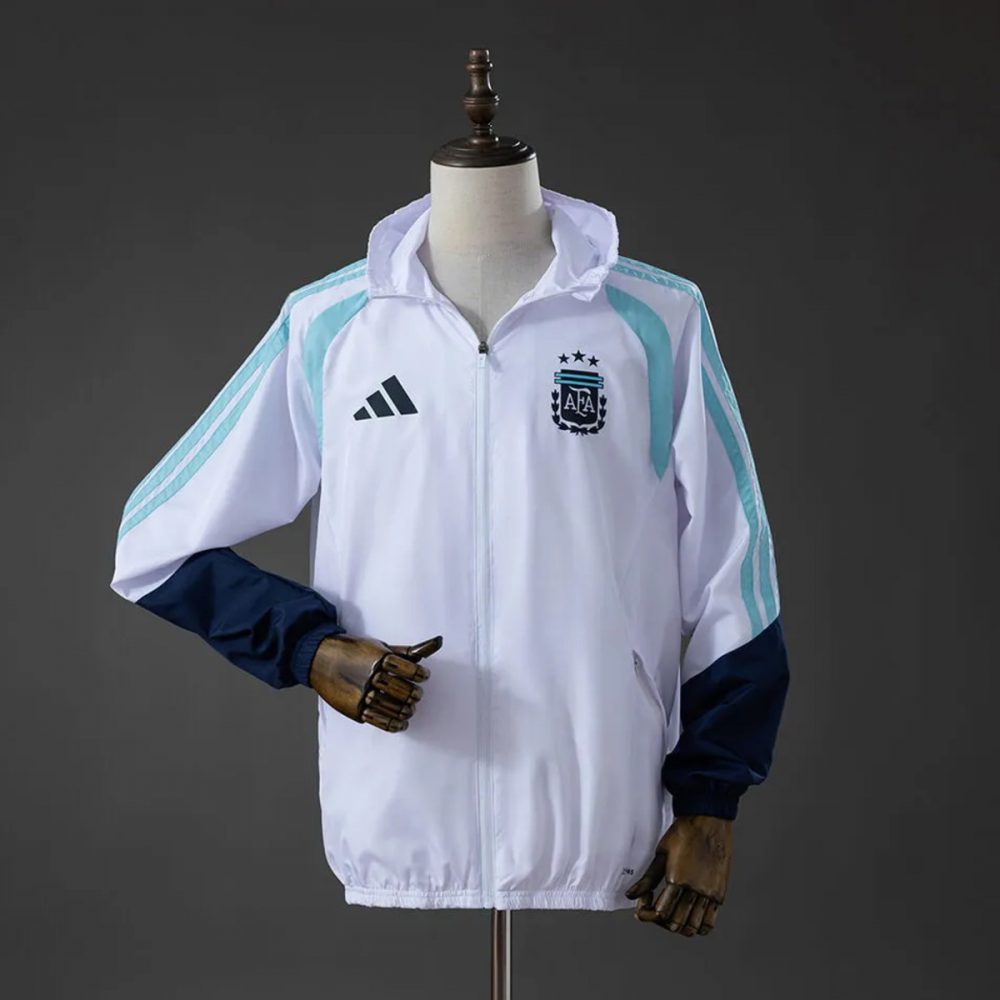 2026 Argentina White Jacket Windbreaker