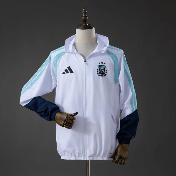 2026 Argentina White Jacket Windbreaker