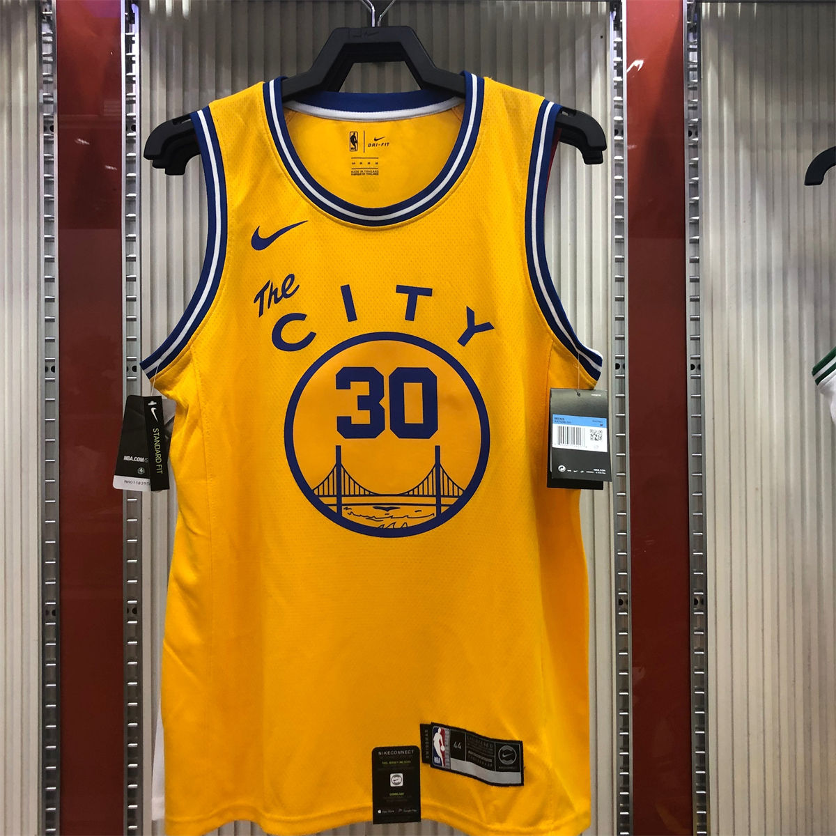 NBA Golden State Warriors Round neck Yellow Jersey CURRY#30 S-XXL