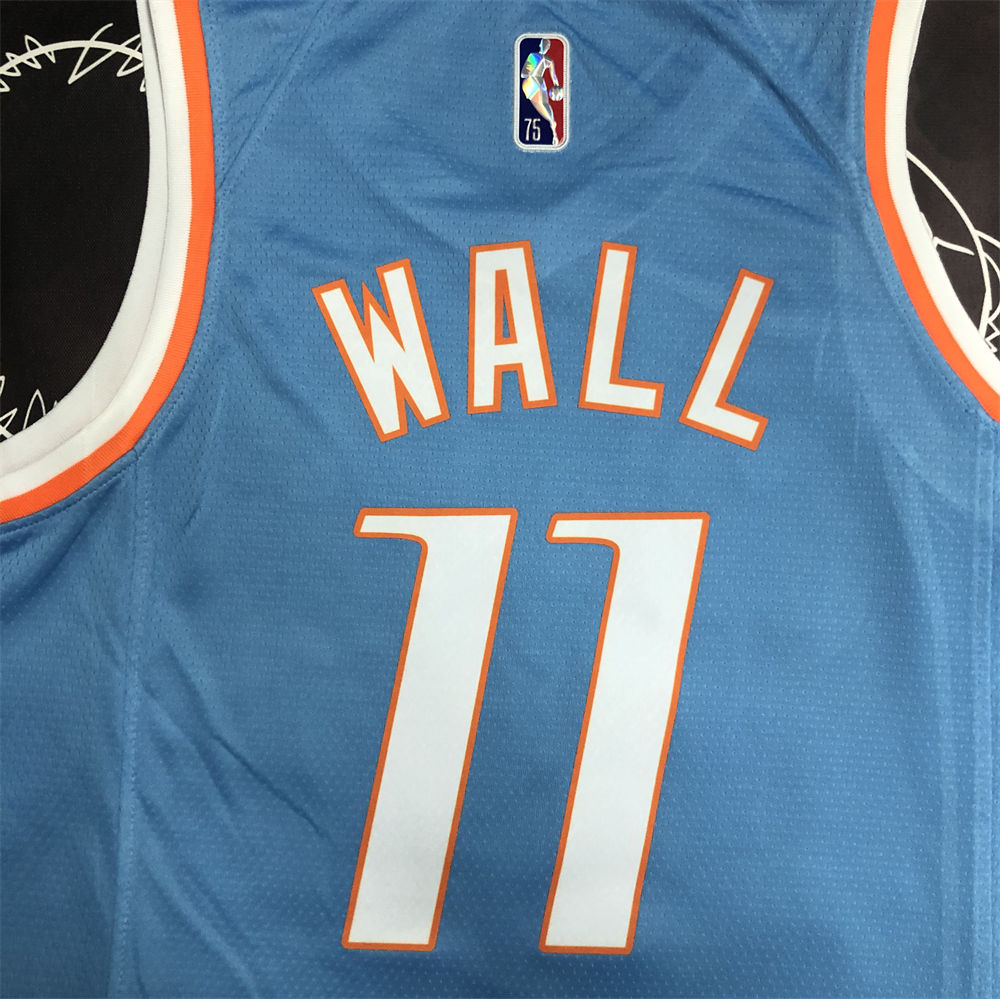 NBA Los Angeles Clippers V-Neck Blue 75th Anniversary Jersey WALL#11 S-XXL