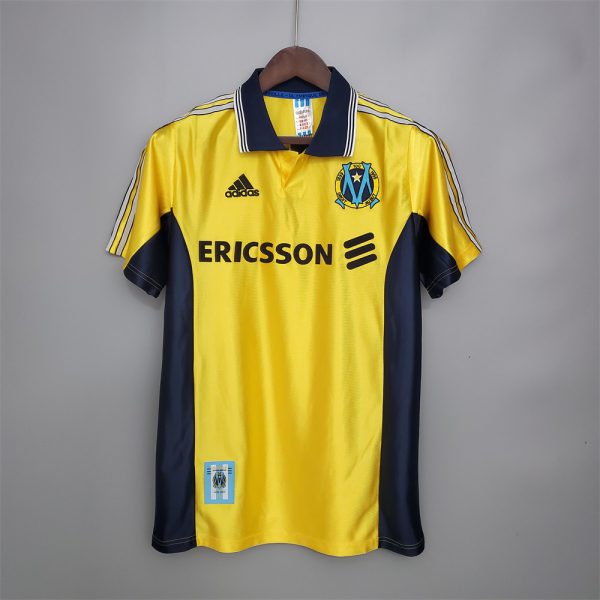 Retro Marseille 98/99 Away yellow jersey Fan Version