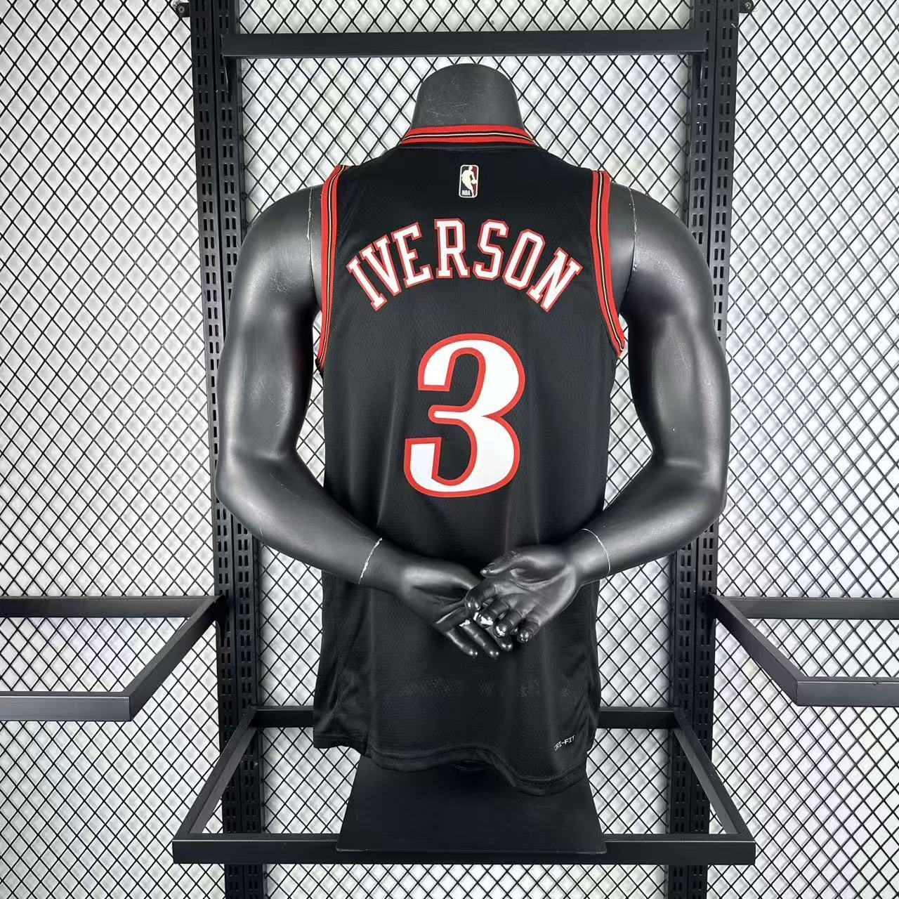 NBA Philadelphia 76ers 2026 Vintage Style Black Jersey IVERSON#3