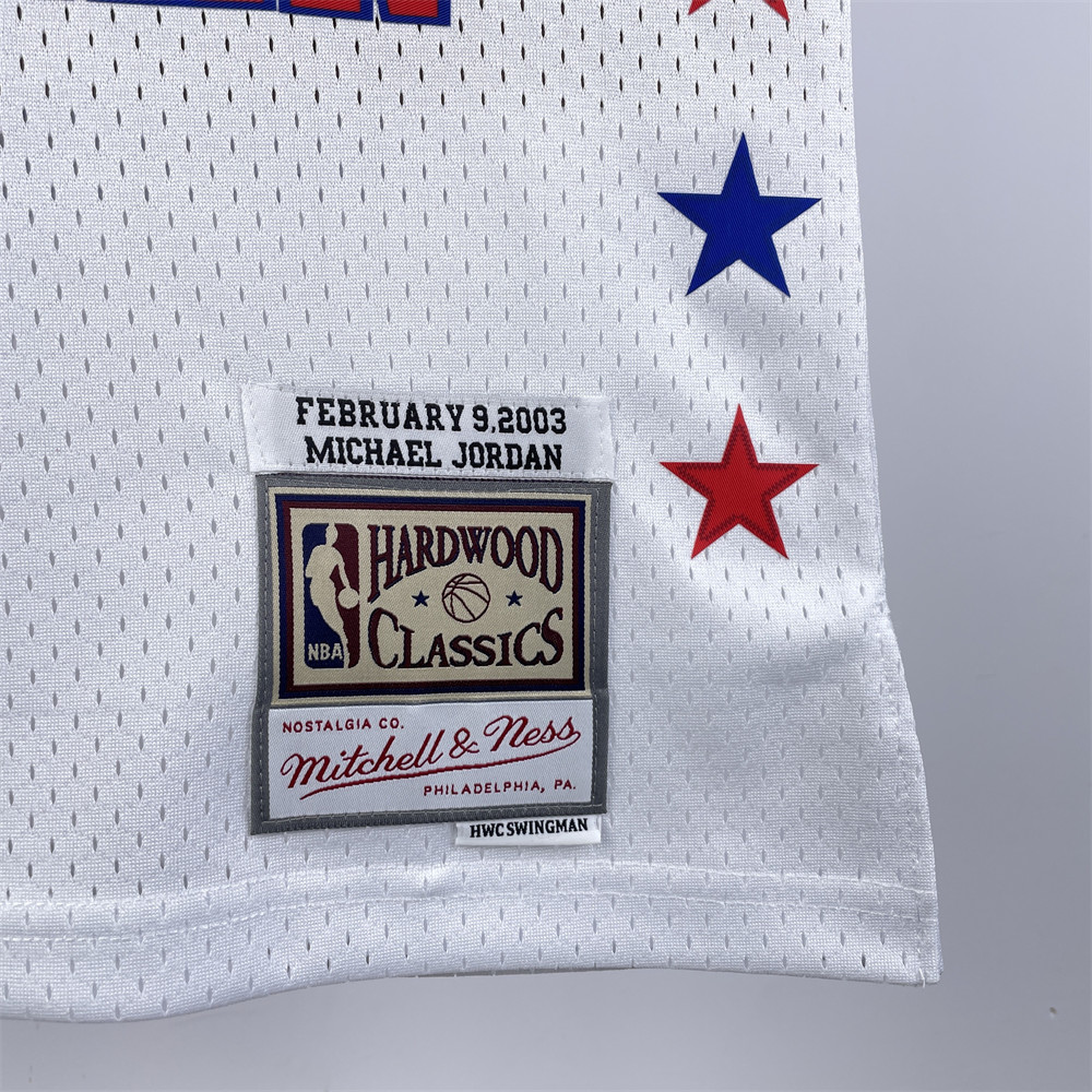 NBA Retro 2003 All-Star White Jersey JORDAN#23 S-XXL