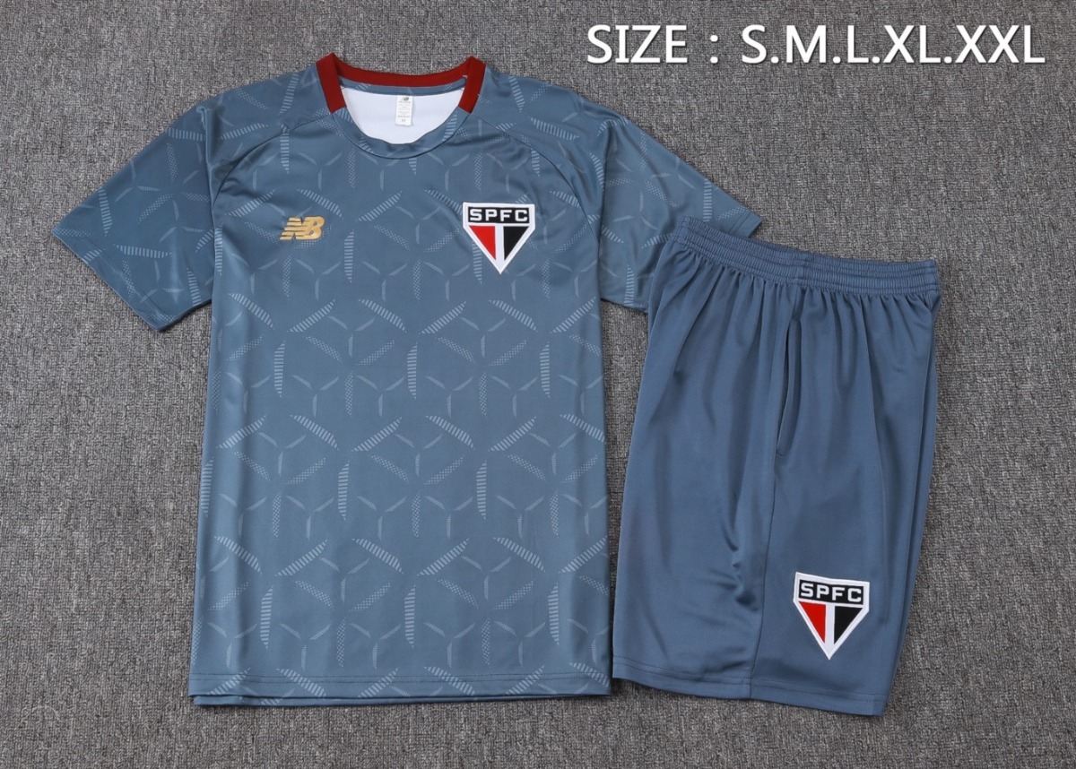2026 Sao Paulo Grey Training Set Shirt and Shorts