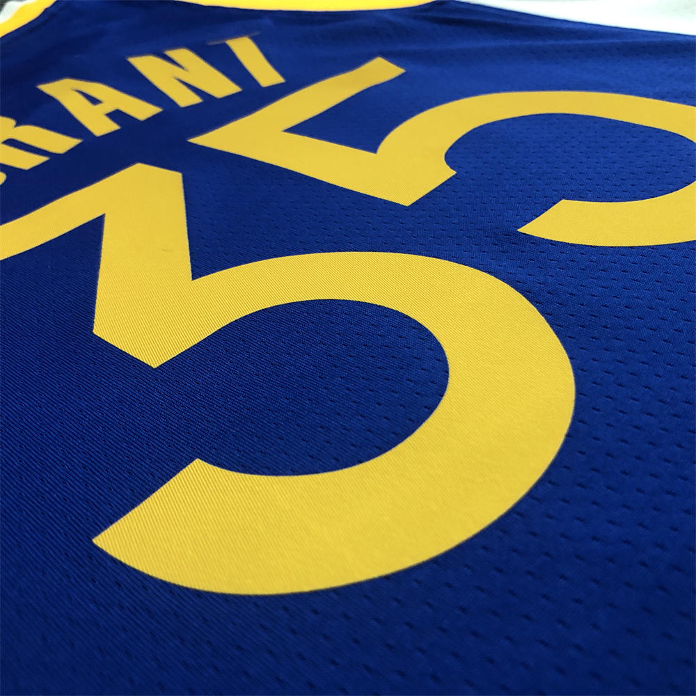 NBA Golden State Warriors V-Neck 75th anniversary Blue Jersey DURANT#35 S-XXL