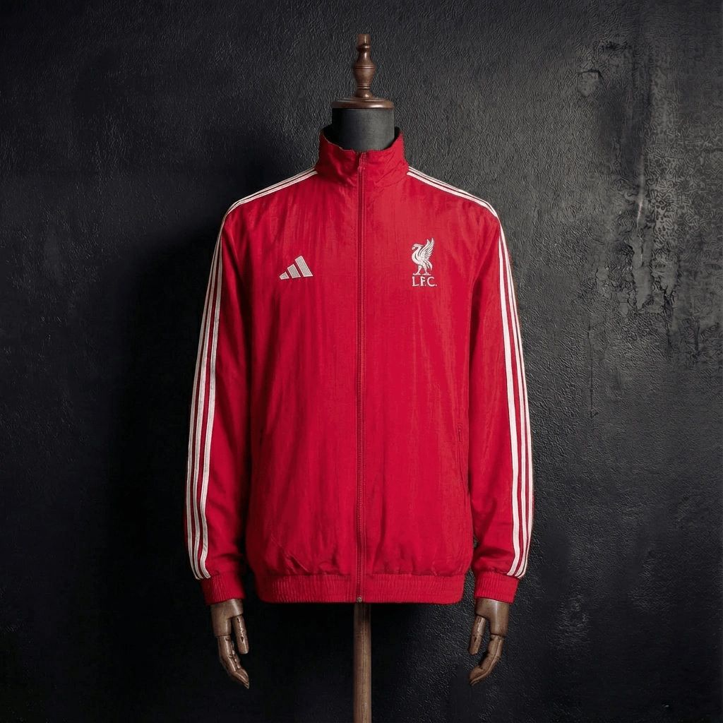 2026 Liverpool Red and White Reversible Jacket Windbreaker Sport Unifom