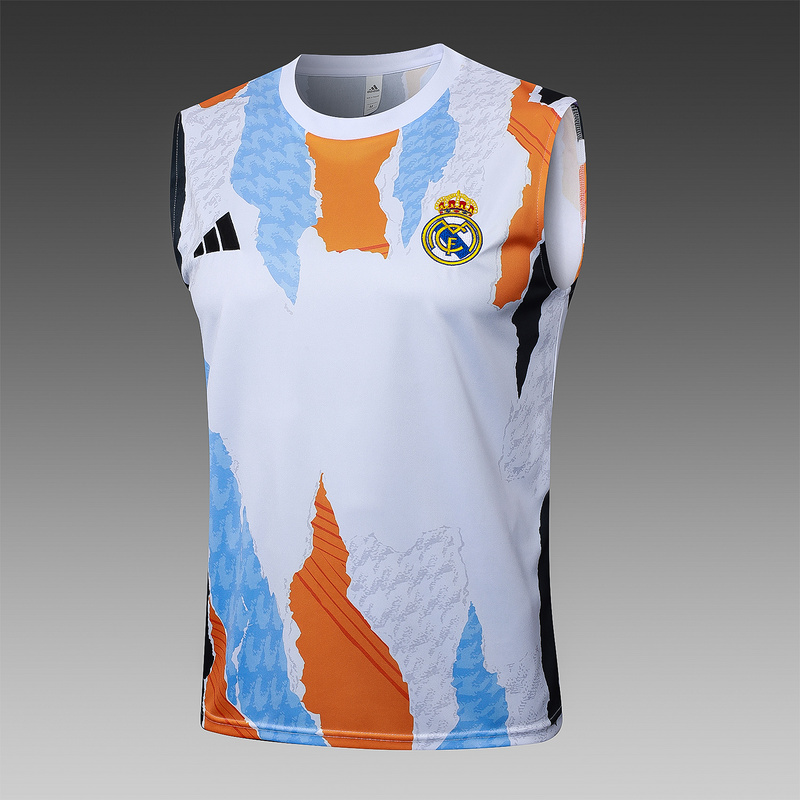 24/25 Real Madrid Blue yellow white Training Set Shirt and Shorts