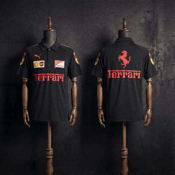 F1 Racing Scuderia Ferrari 2025 Black POLO