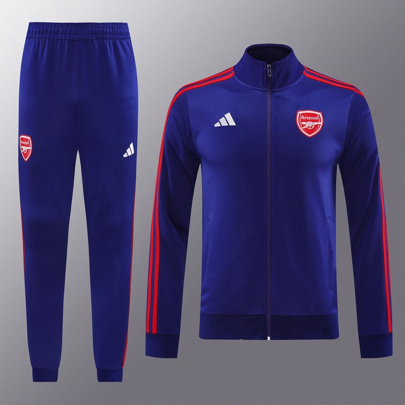 2024 Arsenal Royal Blue Jacket Training Suit Set Football Team Shirt Sports Fashion