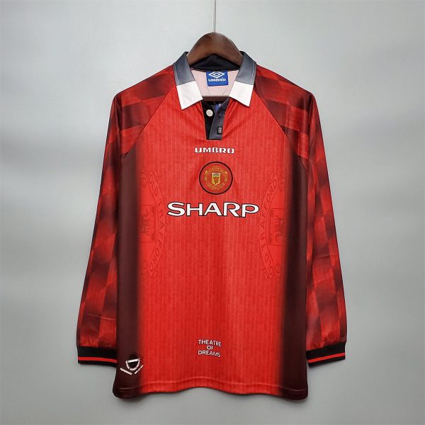 Retro Manchester United 1996 Long Sleeve home jersey Fan Version
