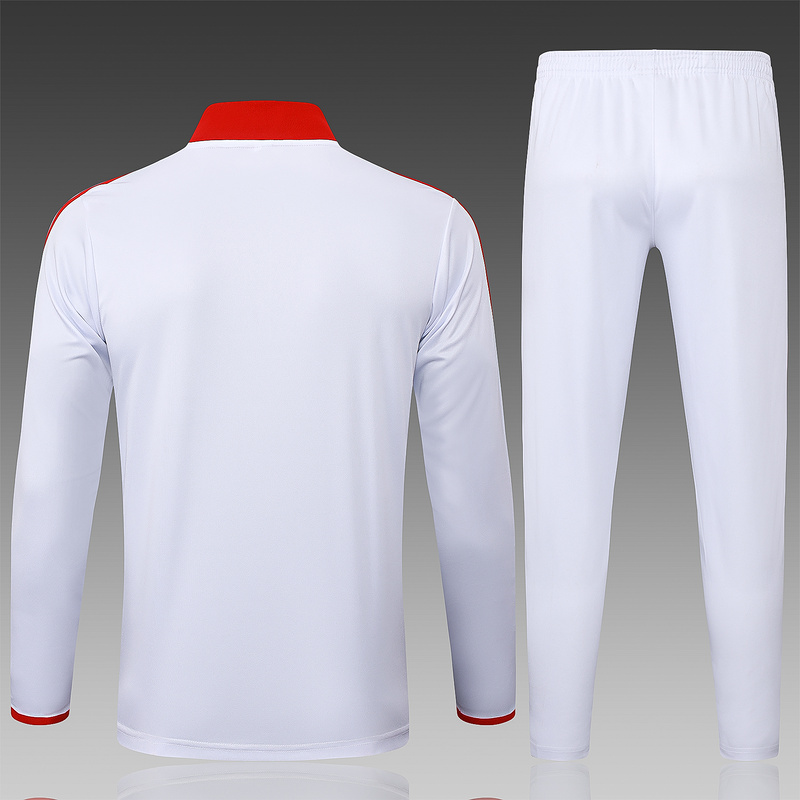 202526 Bayern Munich White Long-sleeved half-pull training kit Football team kit