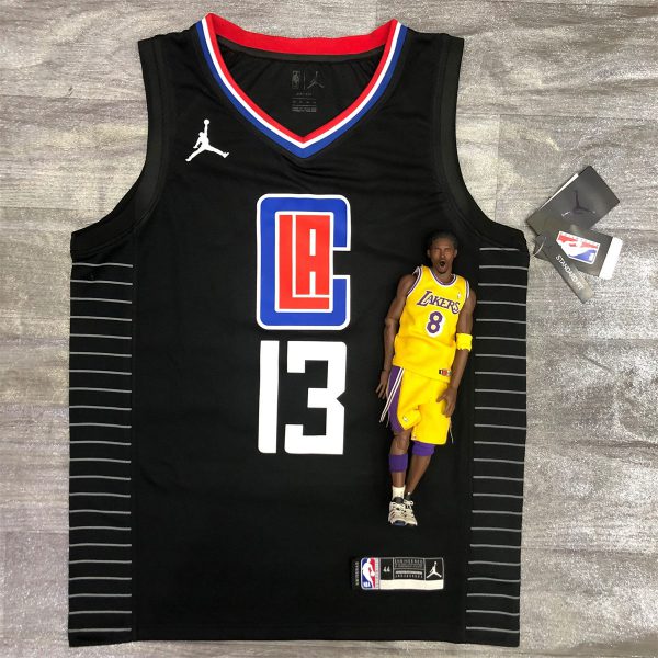 NBA Los Angeles Clippers V neck Black Jersey GEORGE#13 S-XXL