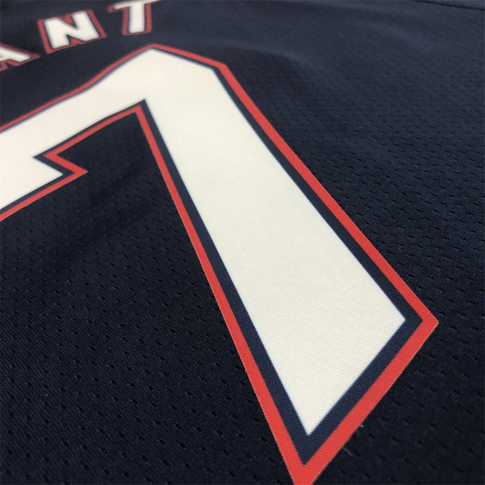 NBA Brooklyn Nets V-Neck Black 75th anniversary Jersey DURANT#7 S-XXL