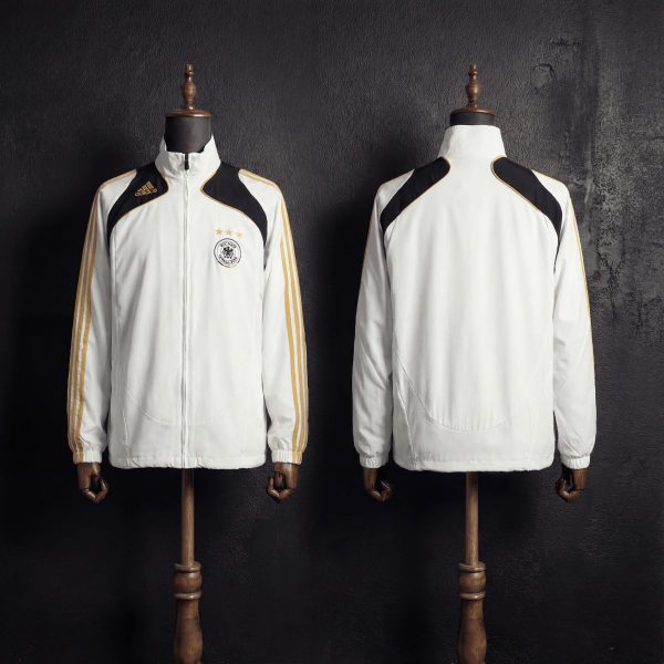 2008/09 Vintage Style Germany White Windbreaker Sport Unifom jersey Sport Unifom