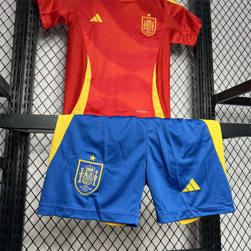24/25 Spain Euro Home jersey Kid Kits Size 16-28
