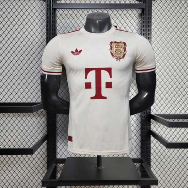 2025/26 Bayern Munich 125th Anniversary Edition Beige jersey Player Version