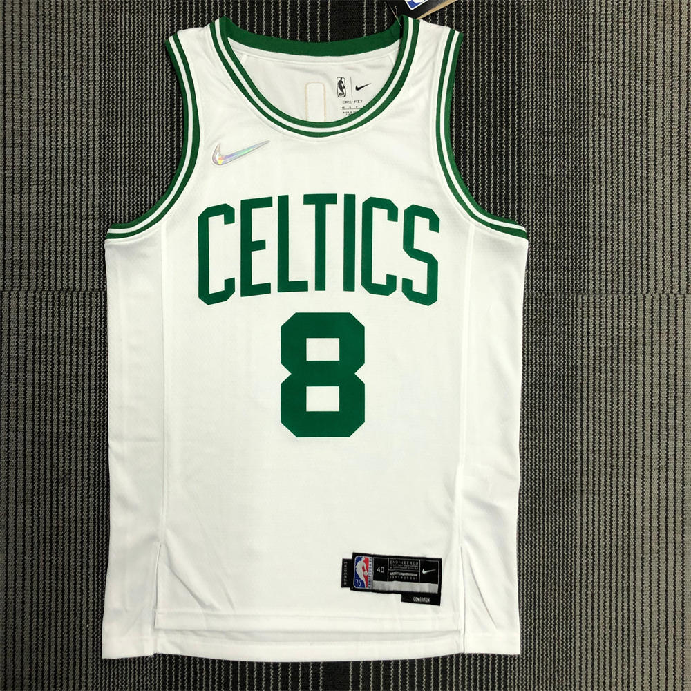 NBA Boston Celtics Round Neck 75th anniversary White Jersey WALKER#8 S-XXL