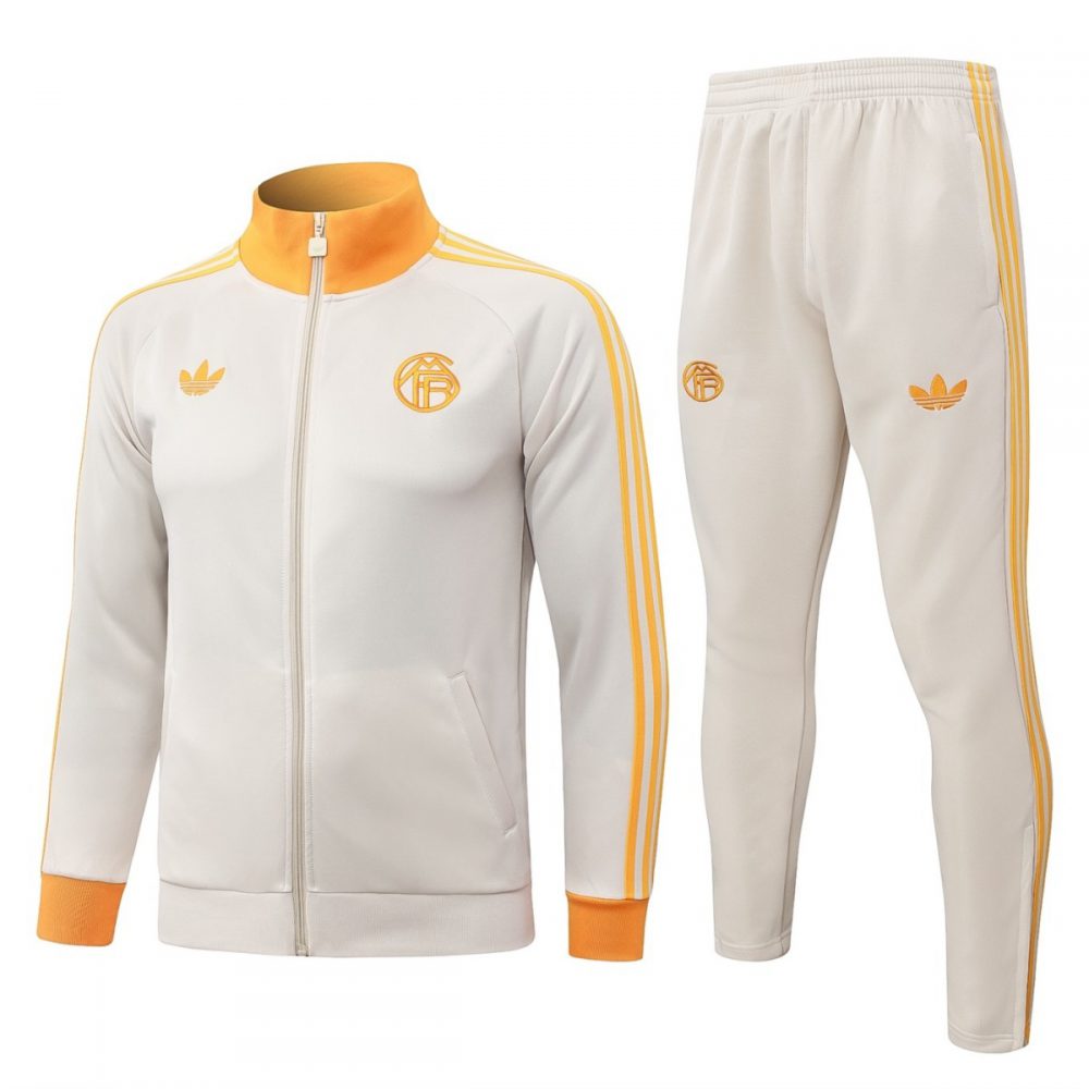 2026 Bayern Munich Beige Jacket Training Suit Set