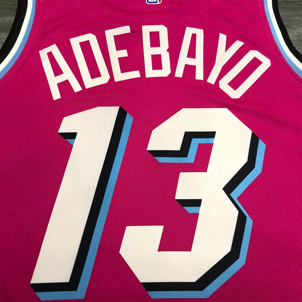 NBA Miami Hearts round neck Pink Jersey ADEBAYO#13 S-XXL