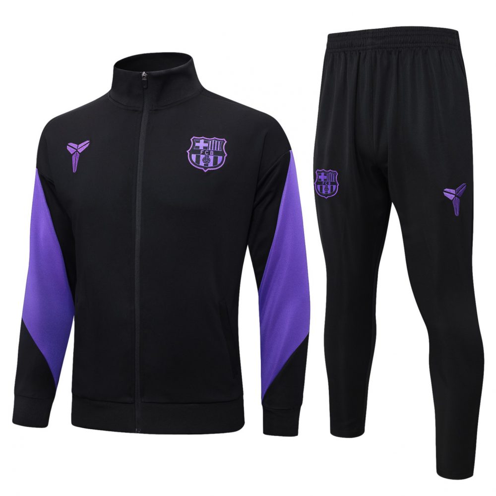 2025/26 Barcelona Purple Jacket Training Suit Set Football Team Shirt Sports Fashion