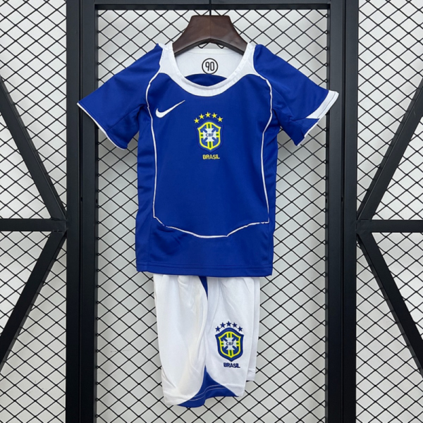 Retro Brazil 2004 Away jersey Kid Kits Size 16-28