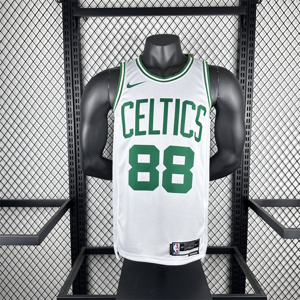NBA Boston Celtics Round Neck White Jersey QUETA#88 S-XXL