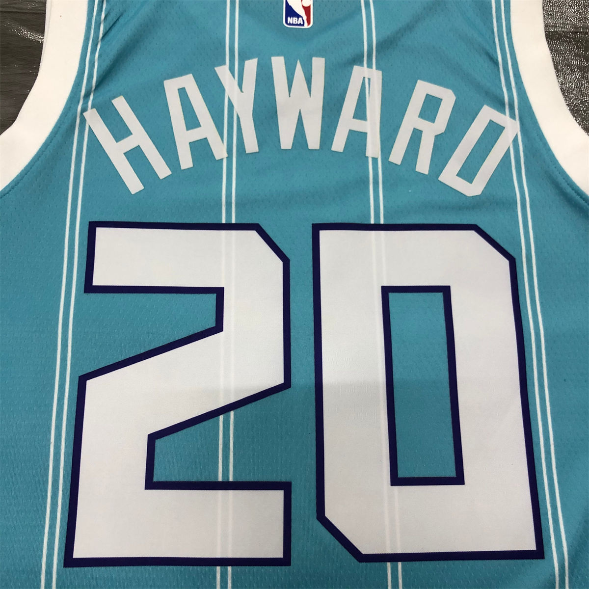 NBA Charlotte Hornets V-Neck Light Blue Jersey HAYWARD#20 S-XXL
