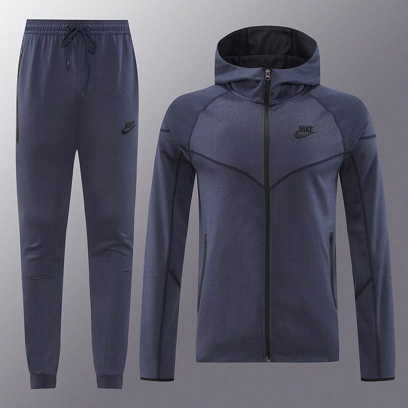2024 Nike steel gray Hoodie Jacket Kit Set Football Team Shirt Sports Fashion
